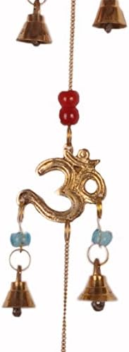 Purpledip Windspiel mit Om & Glocken: Einzigartige Wanddekoration für Glück und positive Energie (11