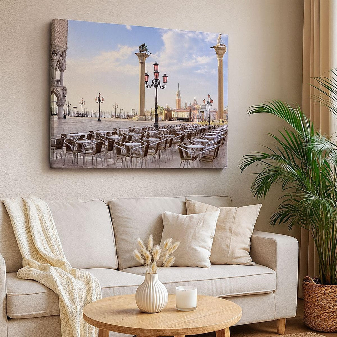 Bilder auf Leinwand 100x70cm Leinwandbild Architektur Stadt Venedig Gross Wanddeko Bild Schlafzimmer