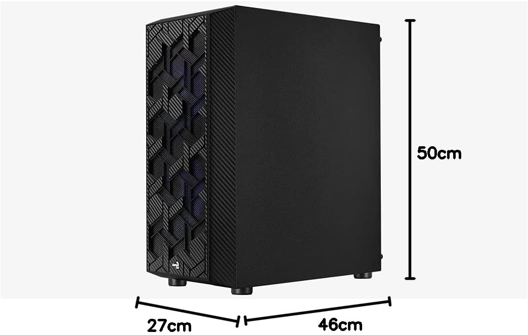 Aerocool Hive ARGB Mid Tower PC Gamng Case with Tempered Glass Window, 2 x ARGB Fans, 2 x USB 3.0, S