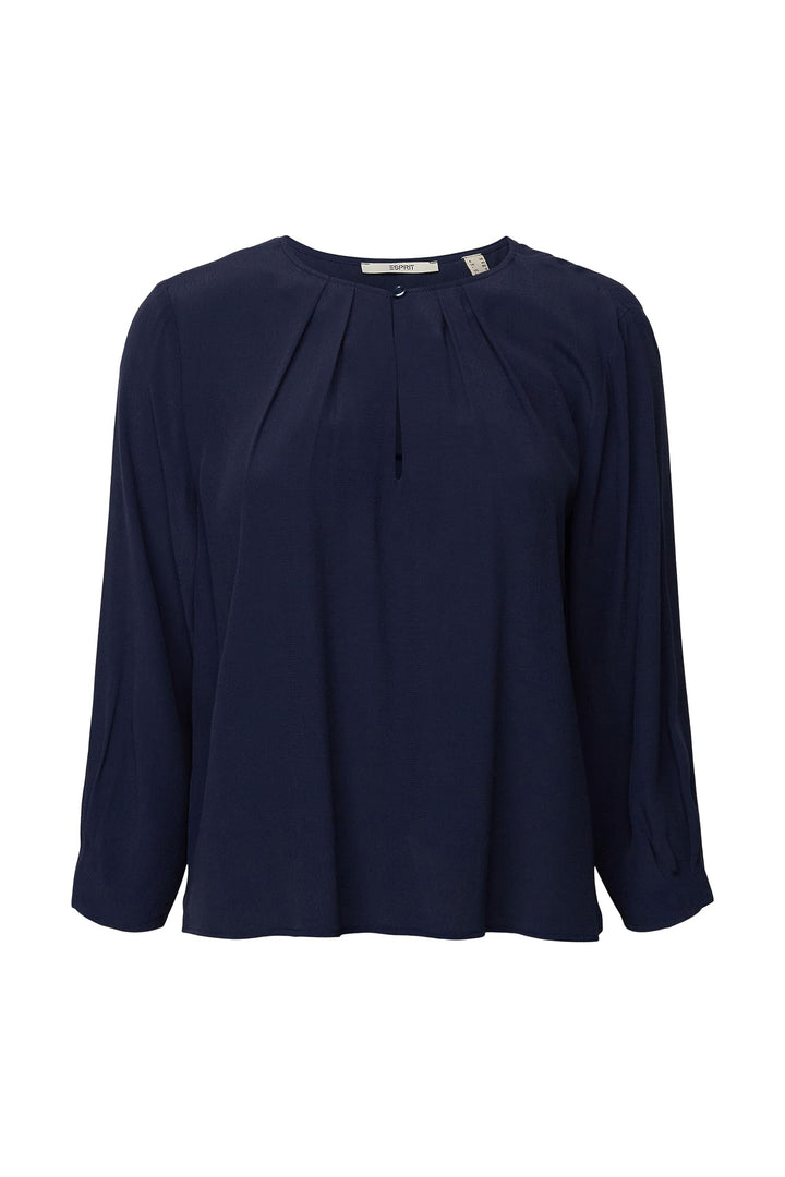ESPRIT Damen Bluse M 405/Dark Blue, M 405/Dark Blue