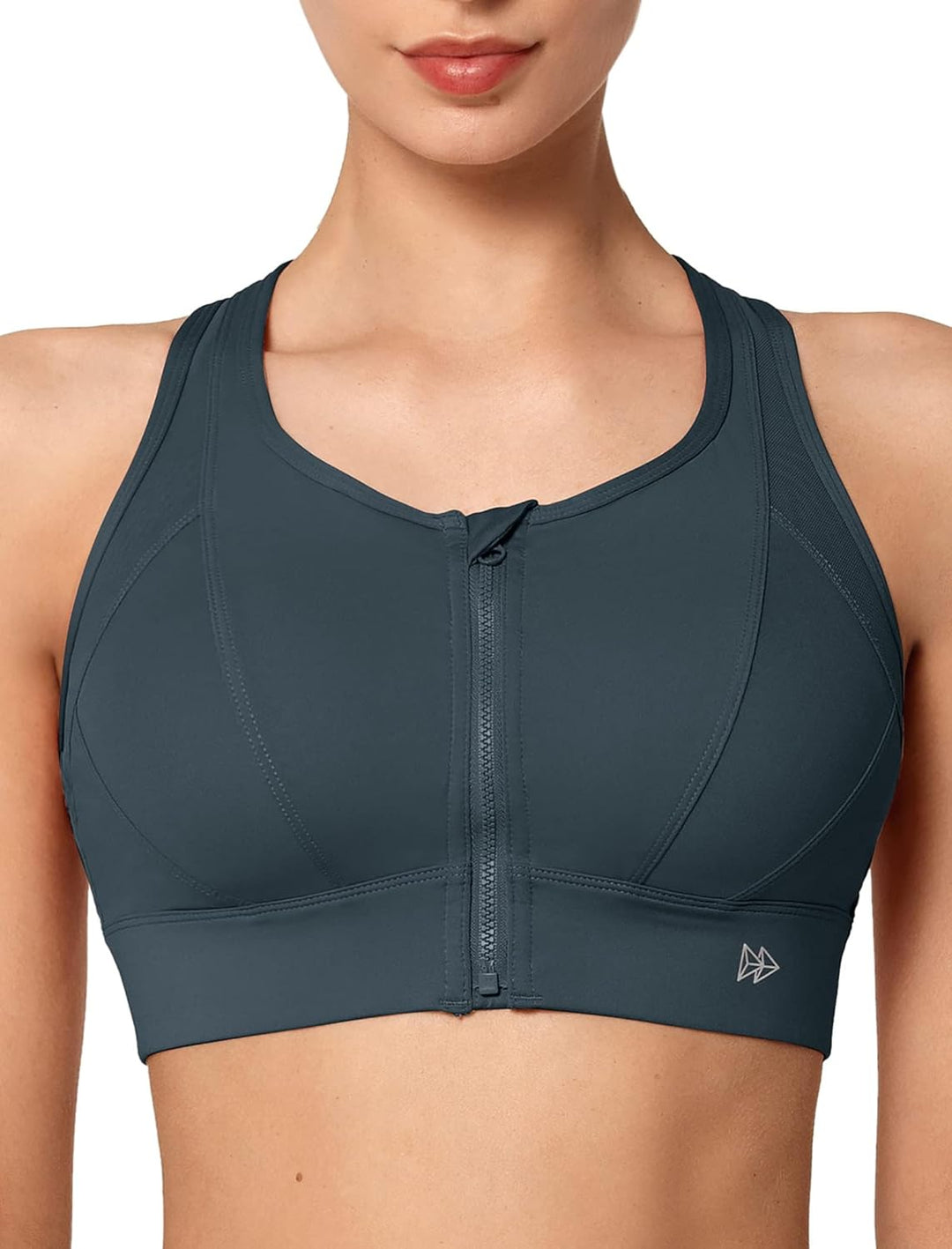 Yvette Starker Halt Sport BH Grosse Brüste mit Vorderverschluss Mesh Ringerrücken Ohne Bügel für Fit