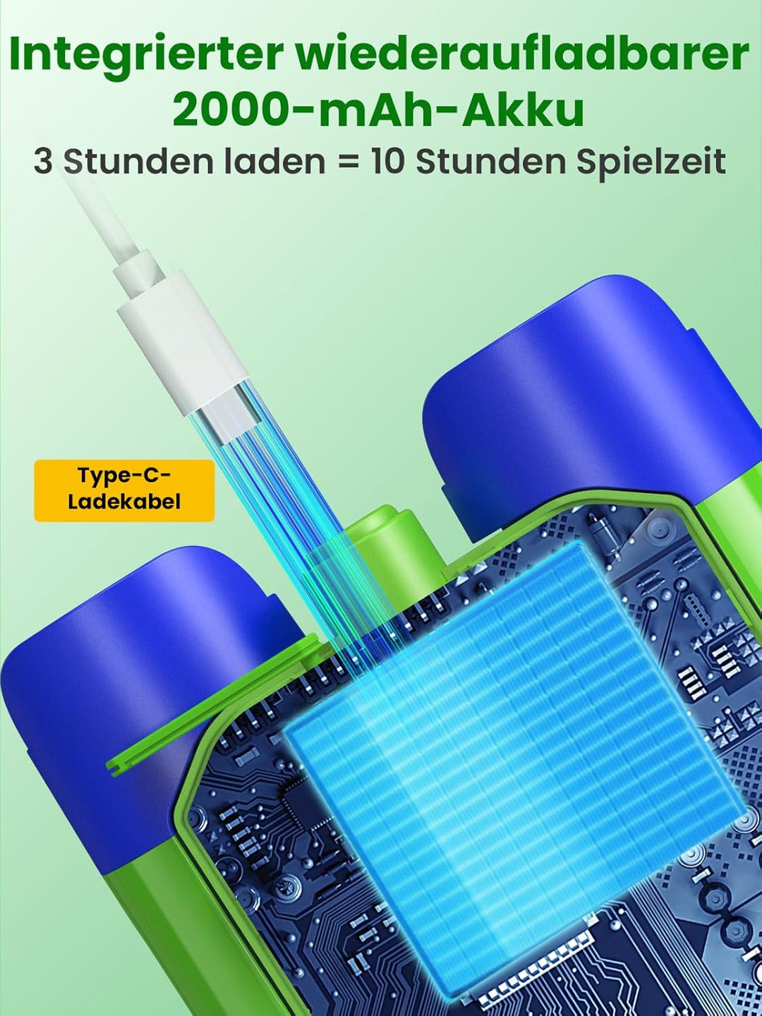 Acoath Fernglas für Kinder, 10-facher Optischer Zoom mit Nachtsich, Kamera mit Foto- & Videofunktion
