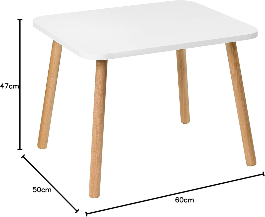 Kindertisch, Holztisch für Kinderzimmer 50 x 60 x 47 cm, Geschenk für Kinder im Alter von 2,3,4,5,6,