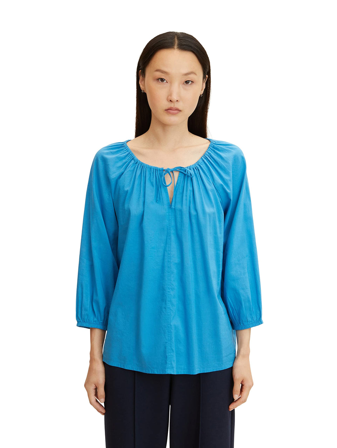 TOM TAILOR Damen Tunica Bluse, 30095 - Sublime Teal Blue