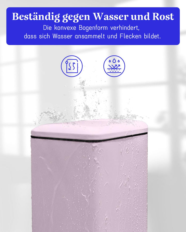JM.YIPENG Mülleimer Bad, 5 Liter Kosmetikeimer，Klein Abfalleimer mit Softclose Deckel, Badezimmer Mü