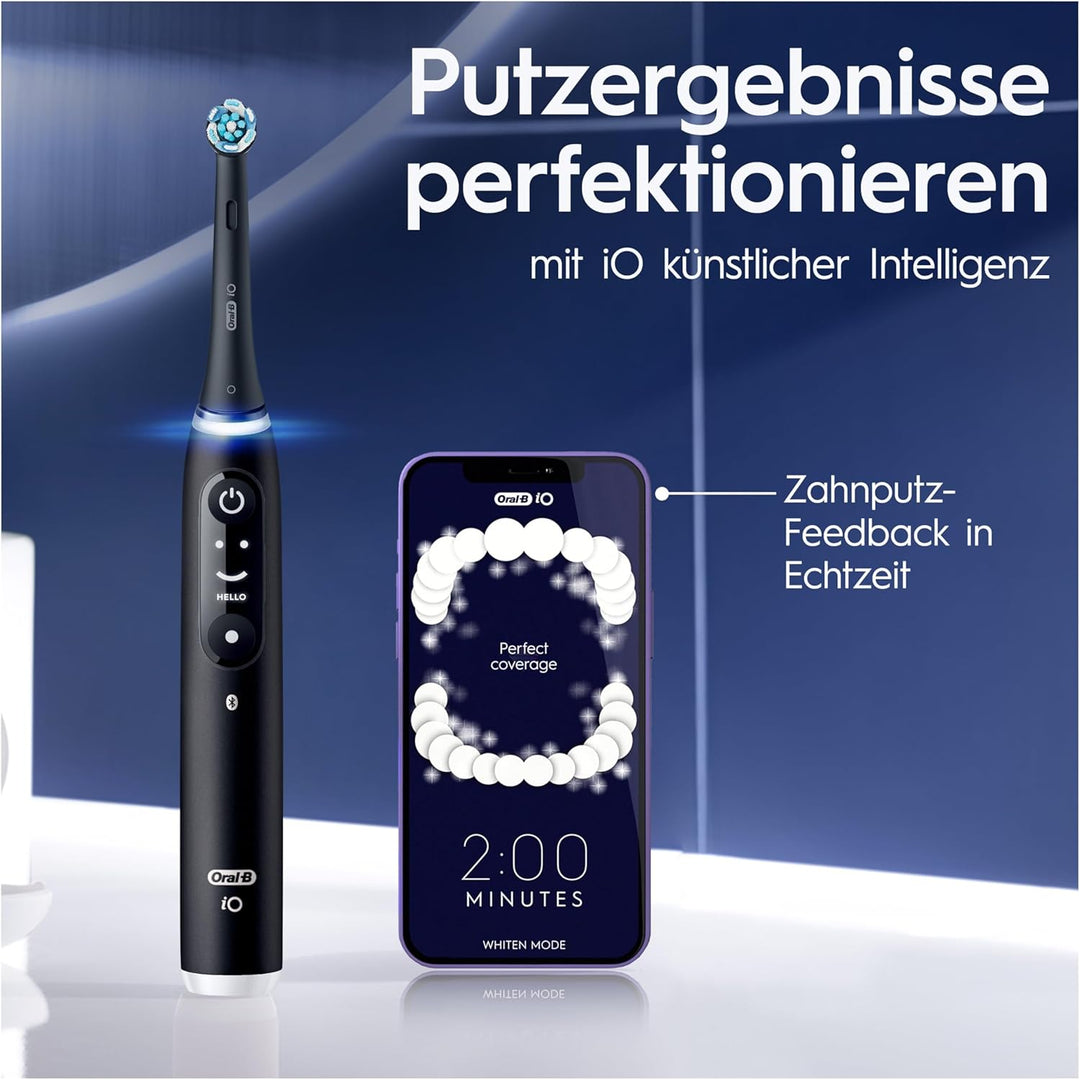 Oral-B iO Series 6 Plus Edition Doppelpack Elektrische Zahnbürste/Electric Toothbrush, PLUS 4 Aufste
