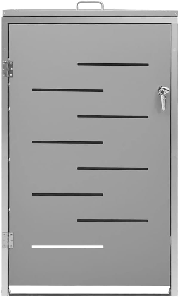 Hommdiy Mülltonnenbox 1/2/3/4er Rostfrei Abschliessbar Müllbox Mülltonne Mülltonnenverkleidung Garte