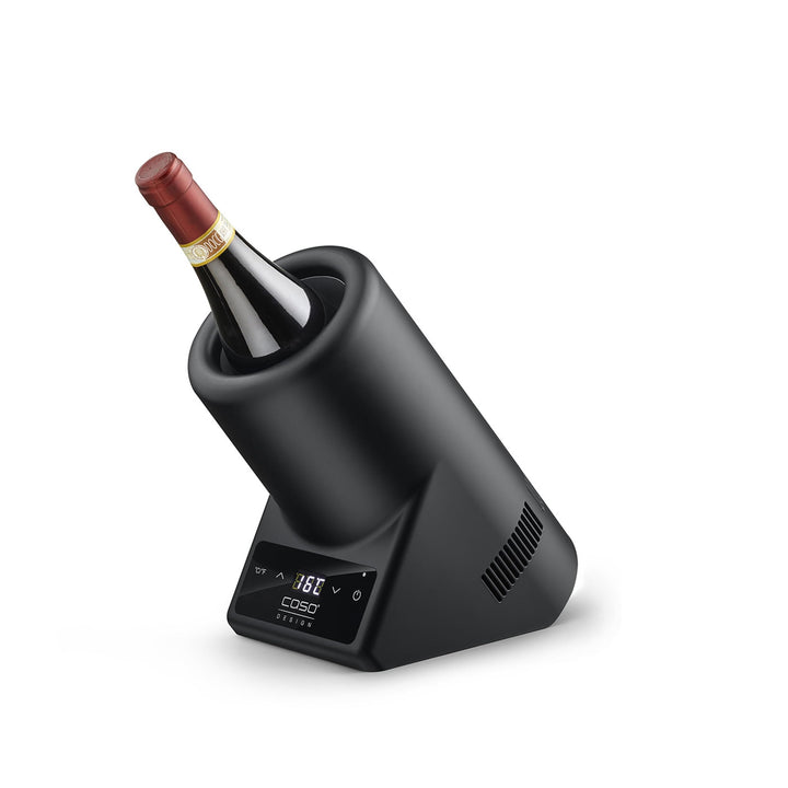 CASO VinoCase Black - Weinkühler für eine Flasche Wein, Champagner, Sekt, etc. / Temperatur 5-18°C/f