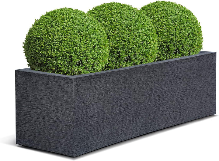 ESCHBACH® Pflanzkübel Box 60 Nero Anthrazit Rechteckig * 60 x 20 x 20 cm * 10 Jahre Garantie 60x20x2