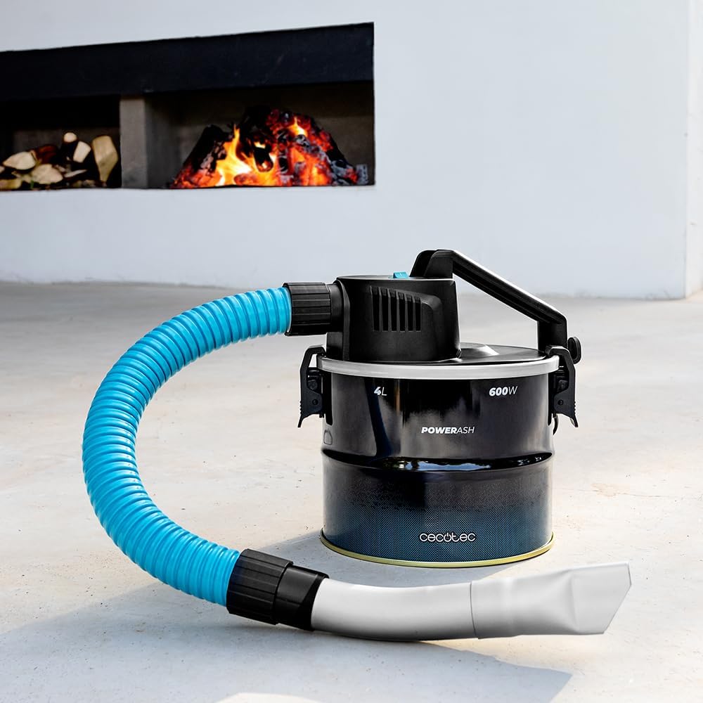 Cecotec Aschesauger Compact 4L Conga Ash 1000 Home, 600W, Ultraleicht, 13 kPa Saugkraft, Metallbesch