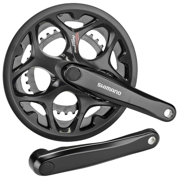 SHIMANO Tourney FC-A070 Kurbelgarnitur Vierkant Fahrrad Kurbel 170 mm 7/8-fach Nero con protezione c