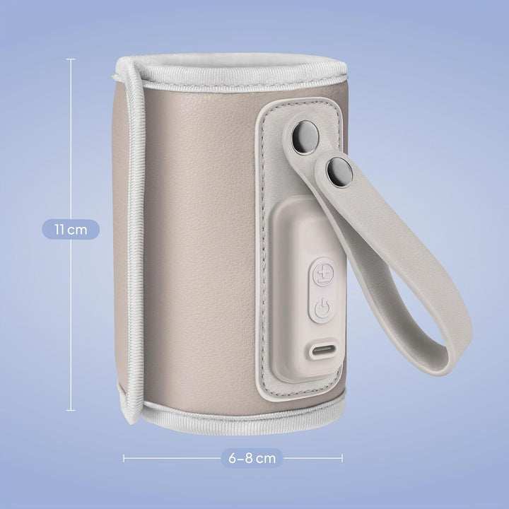 LIONELO Thermup Go Tragbarer Babyflaschenwärmer USB-C, Flaschenwärmer Unterwegs &amp; Auto, 24h Warmhalt