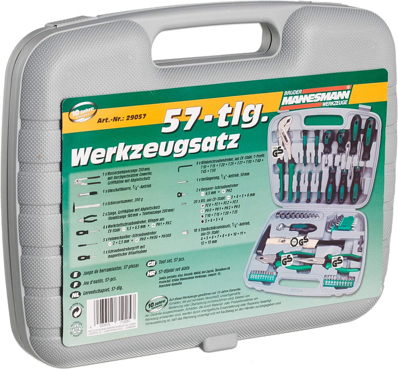 Brueder Mannesmann Werkzeuge M29057 Werkzeugsatz, 57-teilig