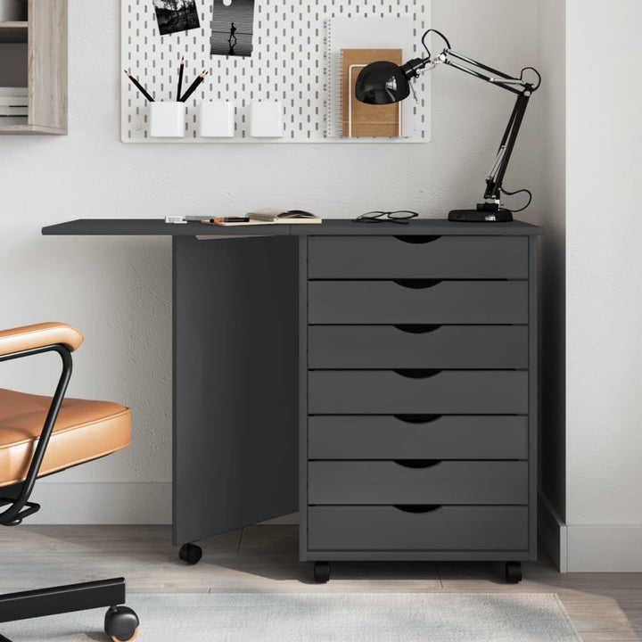 Festnight Rollcontainer Schreibtisch Rollschrank Aktenschrank Mit 7 Schubladen Moss Bürocontainer mi