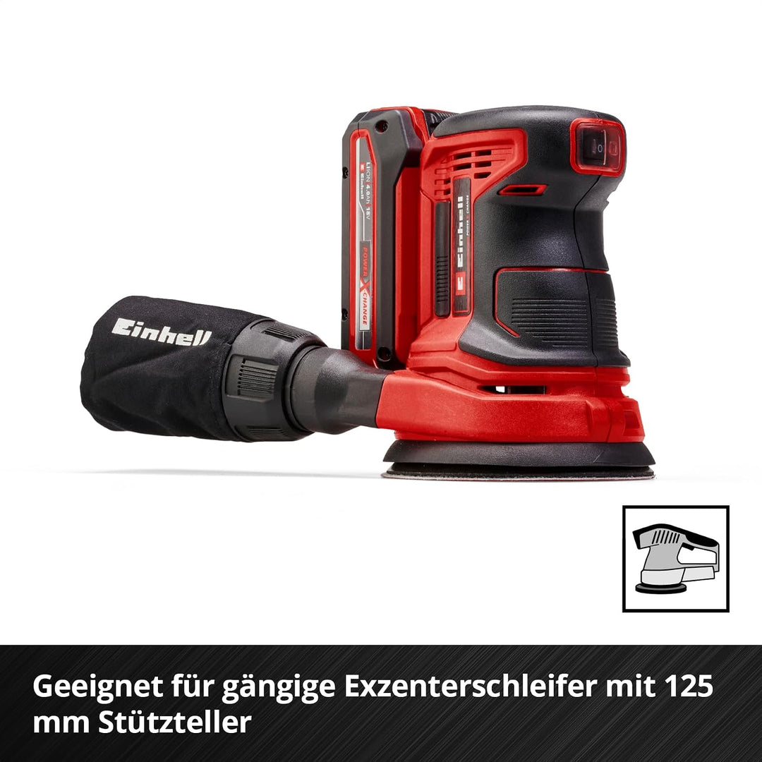 Einhell Schleifgitter, Ø 125 mm, K120 | Netzgewebe | Aluminiumoxid | Klettrückseite | staubarmes Sch