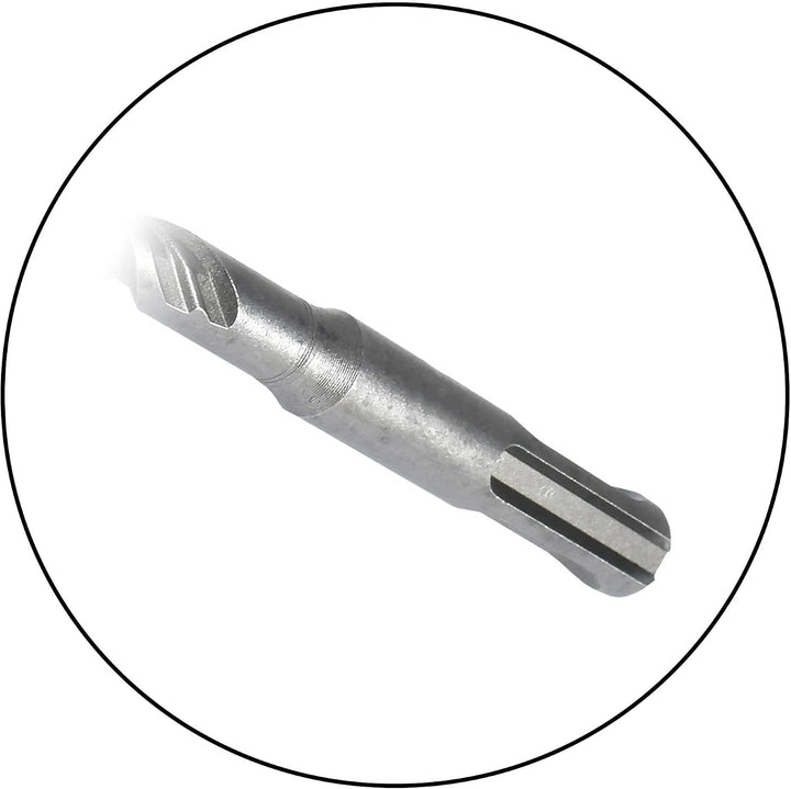 SDS Plus Bohrer 6mm Ø - Länge 6x110 mm (Ideal zum Bohren in Beton/Naturstein/Mauerwerk, 4 Hartmetall