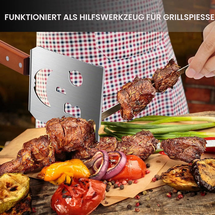 Grillspatel für Grill, 7-in-1-Grillwerkzeug für Grill,Multifunktion Grillwerkzeug, Papa-Geschenke, G
