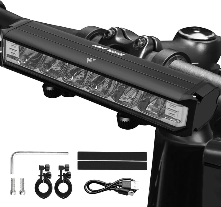 Ahead Frontlicht 1000-3250 Lux Superhelle LED Fahrradlampe, 2000-8000 mAh Mobile Leistung, StVZO Sta