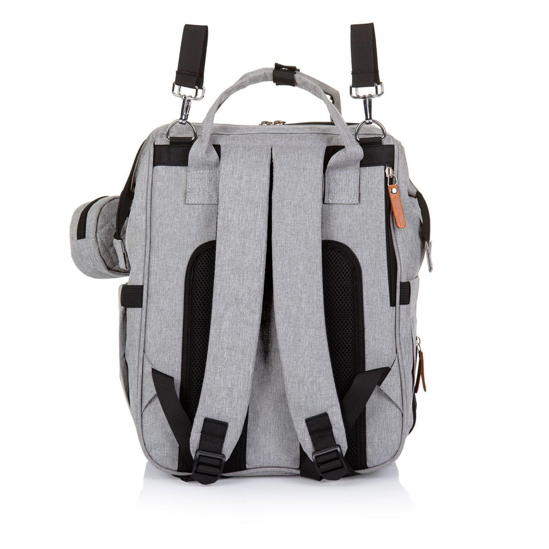 Chipolino Wickeltasche, Kinderwagen Rucksack Reissverschluss Schnullertasche, Farbe:hellgrau, Hellgr