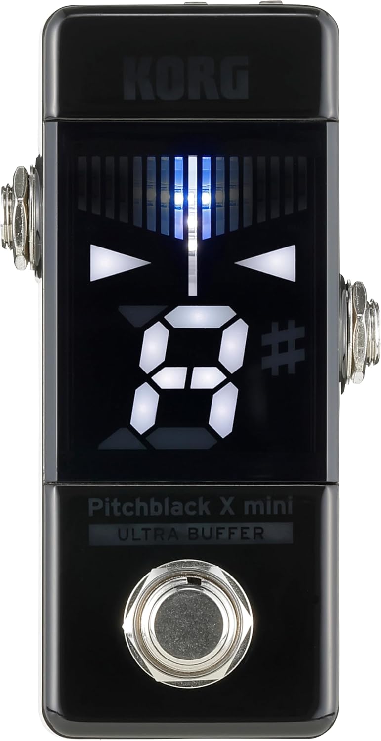 Korg - PB-X-MINI Pitchblack X Series - Chromatic Guitar/Bass Pedal Mini Tuner - Black, PB-X-MINI