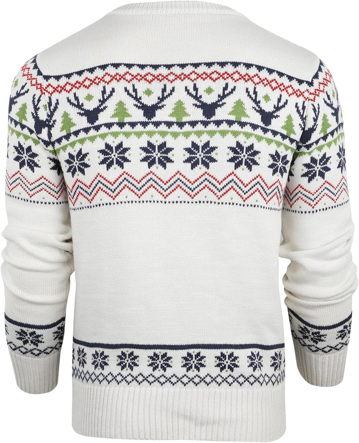 Danfiki Pullover Herren Herren Weihnachtspullover Sweater Christmas Pullover Rundhals Warme Strickpu