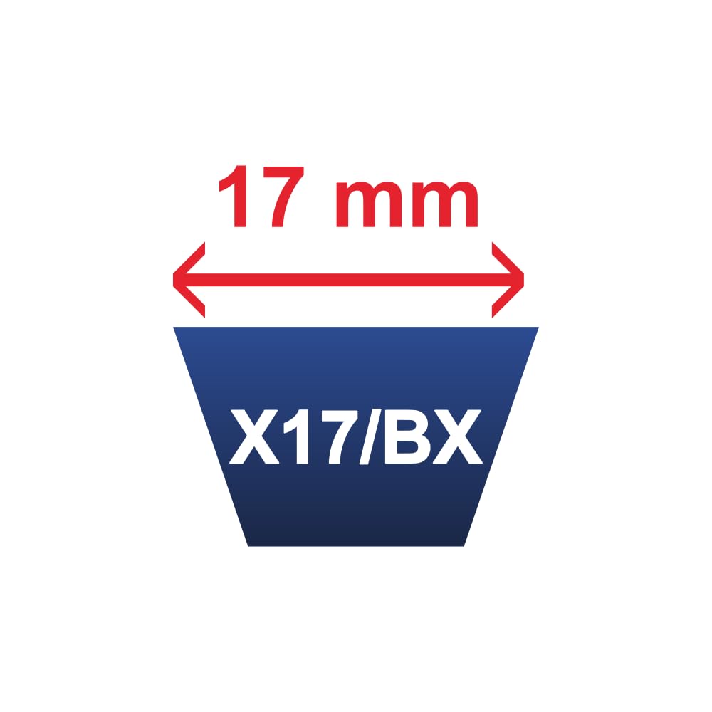 Optibelt X17 x 1412 SUPER TX M=S BX / X17 Keilriemen, Flankenoffen, Formgezahnt, DIN/ISO, 1412mm Län