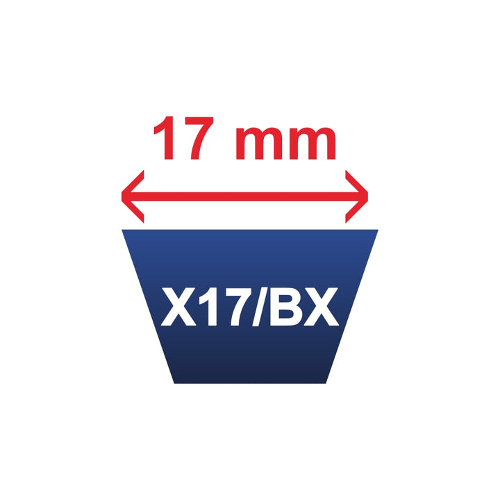 Optibelt X17 x 1412 SUPER TX M=S BX / X17 Keilriemen, Flankenoffen, Formgezahnt, DIN/ISO, 1412mm Län