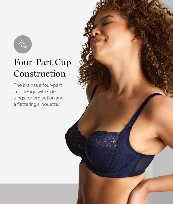 Panache Damen Envy Stretch Lace Full Cup Bra BH 80F Beige (Nude), 80F Beige (Nude)