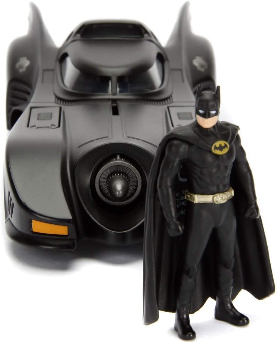 Jada Toys Batmobil 1989, hochdetailiertes 1:24 Modellauto inkl. Batman-Figur, Cockpit und Türen könn
