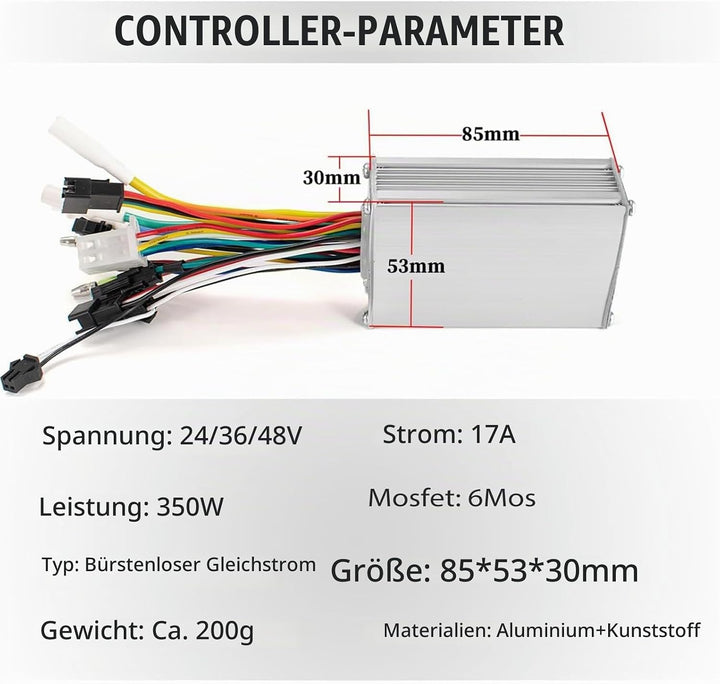 Kunray 24-48V 350W Brushless Motor Controller Mit LCD Anzeige Dualmodus Ebike Controller 24V 17 Ampe