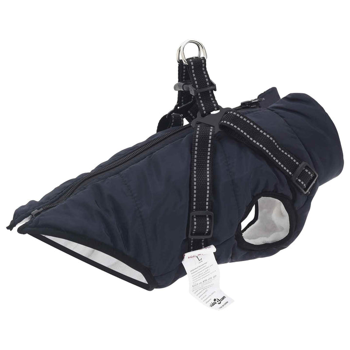 vidaXL Hundemantel Marineblau L36 Fleece und Polyester L36 Marineblau, L36 Marineblau