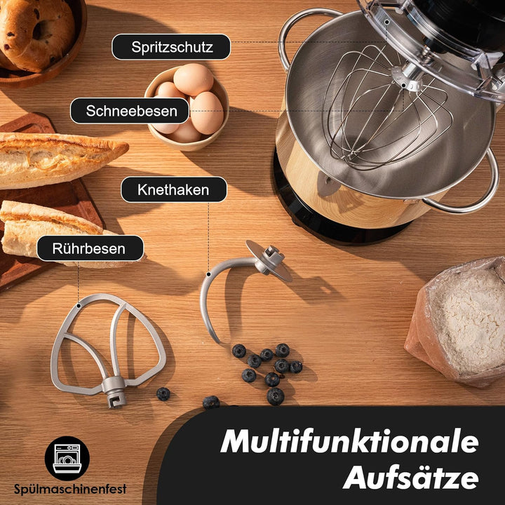 Fab-Serie 8L Küchenmaschine von Kitchen in the box, leistungsstarke Rührmaschine bis zu 2000W, ideal