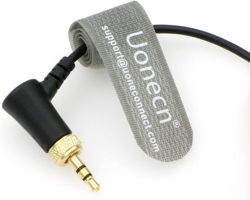 Uonecn Low-Profile-Audiokabel Mini XLR 3-Pin Männlich auf TRS 3,5mm rechtwinklig verriegelnd für Can