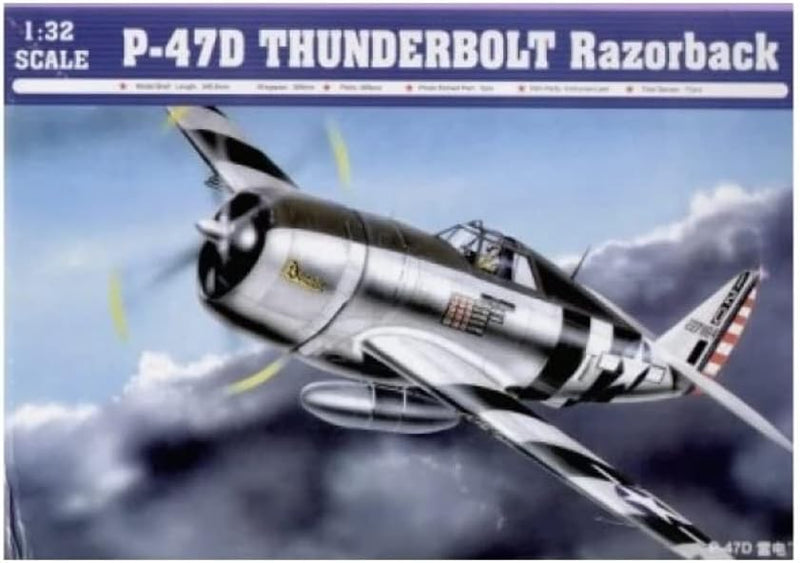 Trumpeter 02262 Modellbausatz P-47D Razorback Fighter, Mittel