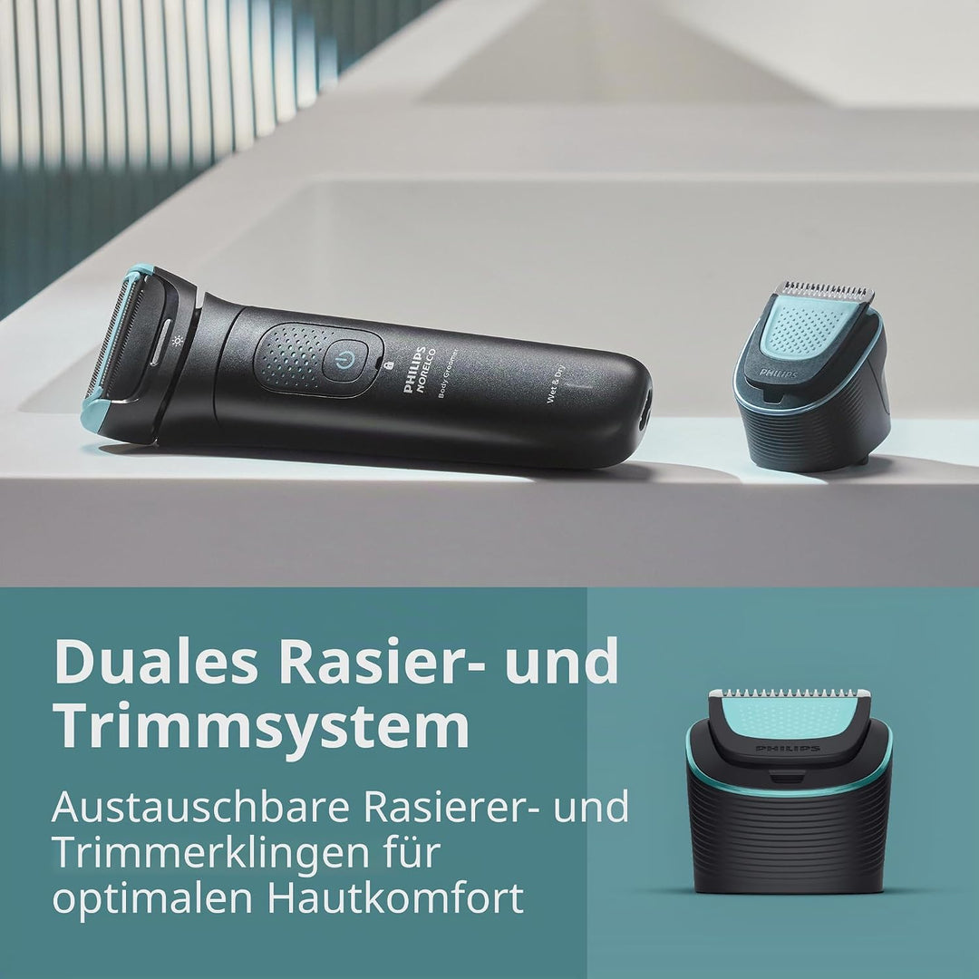 Philips Norelco BG7480/50 Body Groomer 7000 Series, Ganzkörperpflege, konturfolgender 2D-Flexkopf, d
