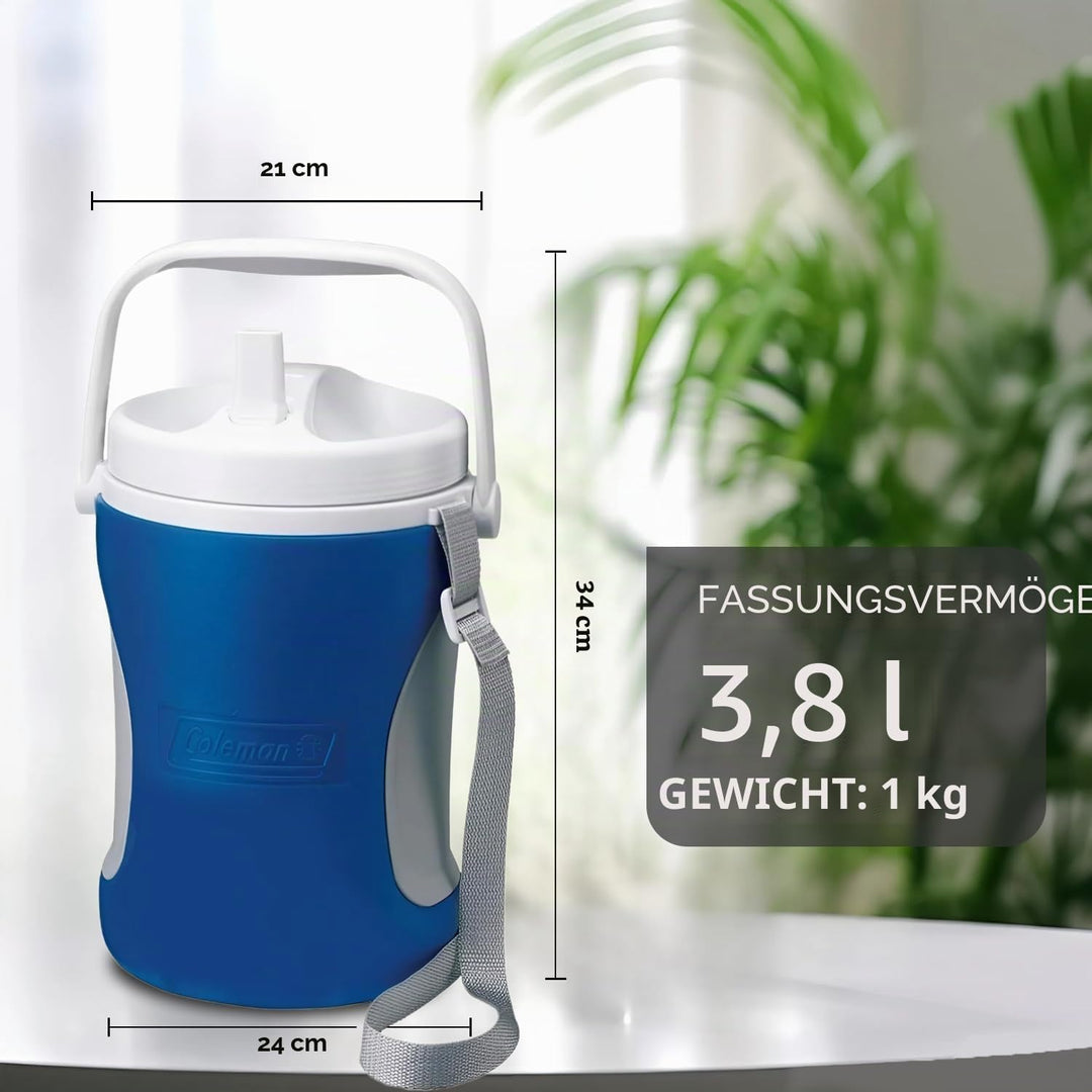 Coleman Performance Jug Cooler 3.8L Kleine Eisbox Wasserkühler Spender Getränkeeiskübel Einzeln, Ein