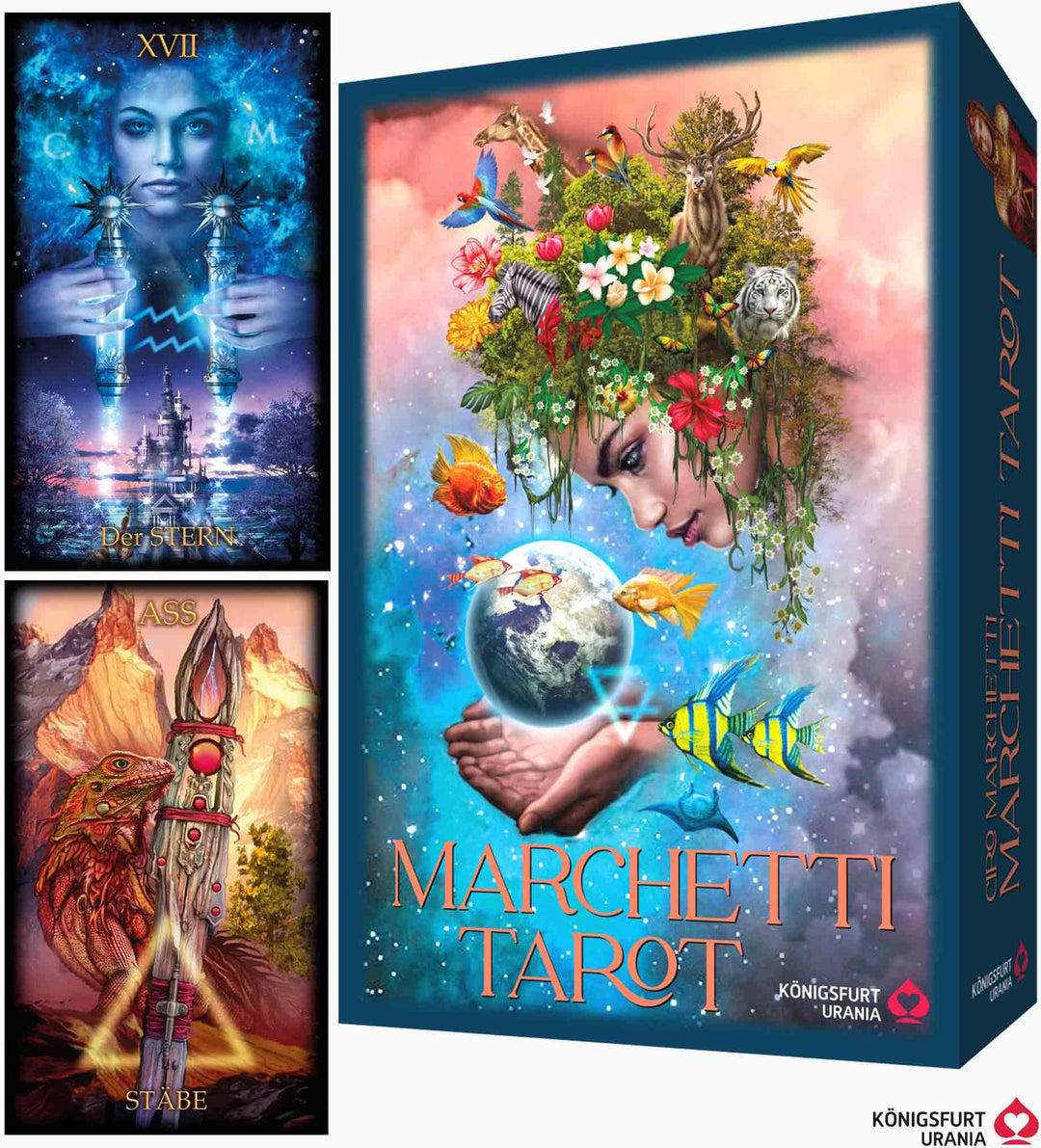 Marchetti Tarot - Folge deiner Intuition!: 78 Tarotkarten und 144-seitiges Buch, Stülpdeckelschachte