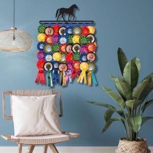 Equestrian' | Aufhänger für Pferderosetten | Bandhalter für die Wand | Schwarz | Hergestellt in Gros