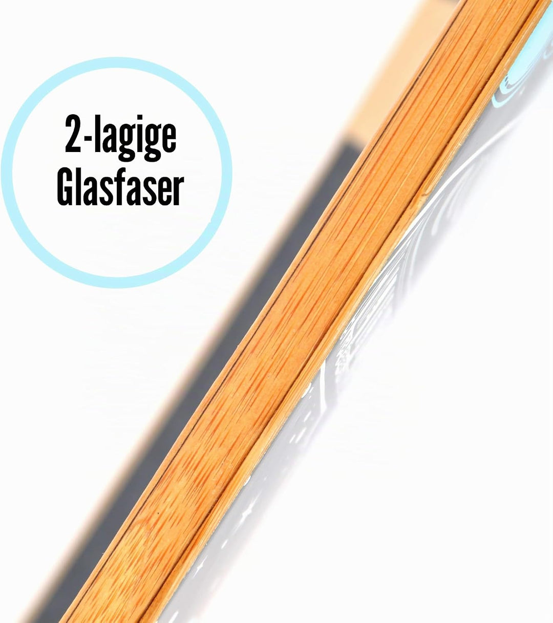 Apollo Longboard, Komplettboard mit Deck aus Bambus &amp; Fiberglas, High-End Board mit ABEC 9 Kugellage