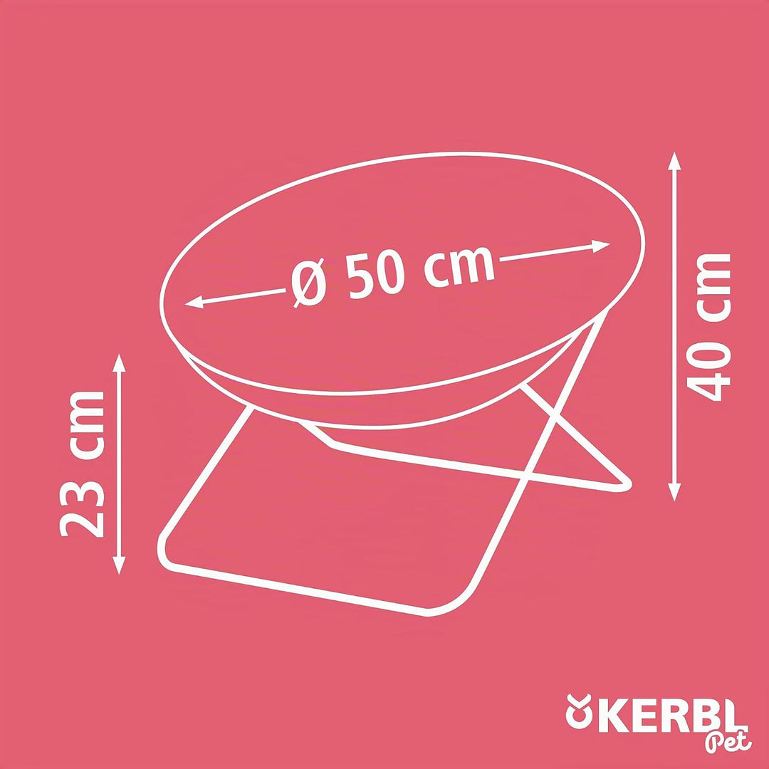 Kerbl Liegemulde Sharon, Katzenliege, 50 cm Durchmesser, 1 Stück (1er Pack), braun braun L 53 x B 52