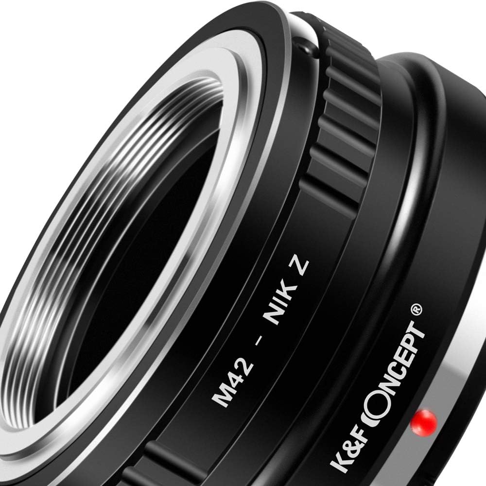 K&F Concept M42-NIK Z Bajonettadapter Objektiv Ring für M42 Objektiv auf Nikon Z 7 und Nikon Z 6 Spi