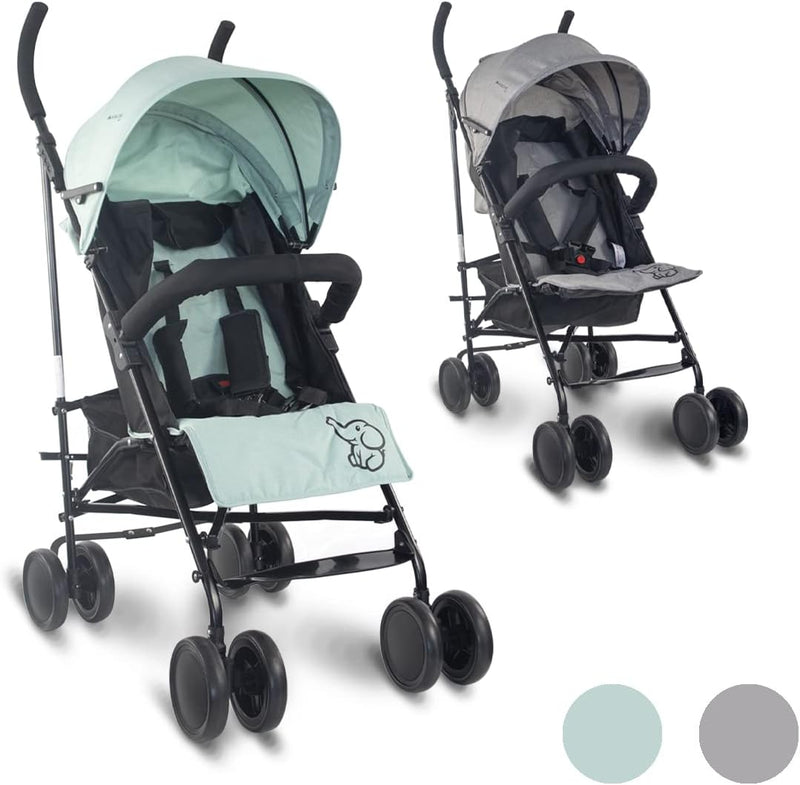 Mobiclinic® Kids, Kinderwagen, Buggy, Elefant, Verstellbare Rückenlehne, Faltbar, Doppeltes Sicherhe