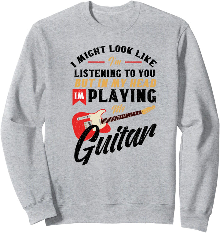 Lustige Gitarre I könnte wie ein Vintage-Musikgeschenk ausse Sweatshirt