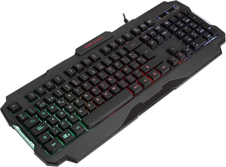 Mars Gaming MRK0PORTU, Gaming Tastatur, RGB Regenbogen Hintergrundbeleuchtung, Antighosting, Portugi