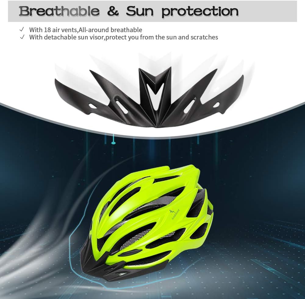 ioutdoor Premium Fahrradhelm, CE CPSC Zertifikat, Radhelm mit Abnehmbarer Sonnenblende und Insektenn