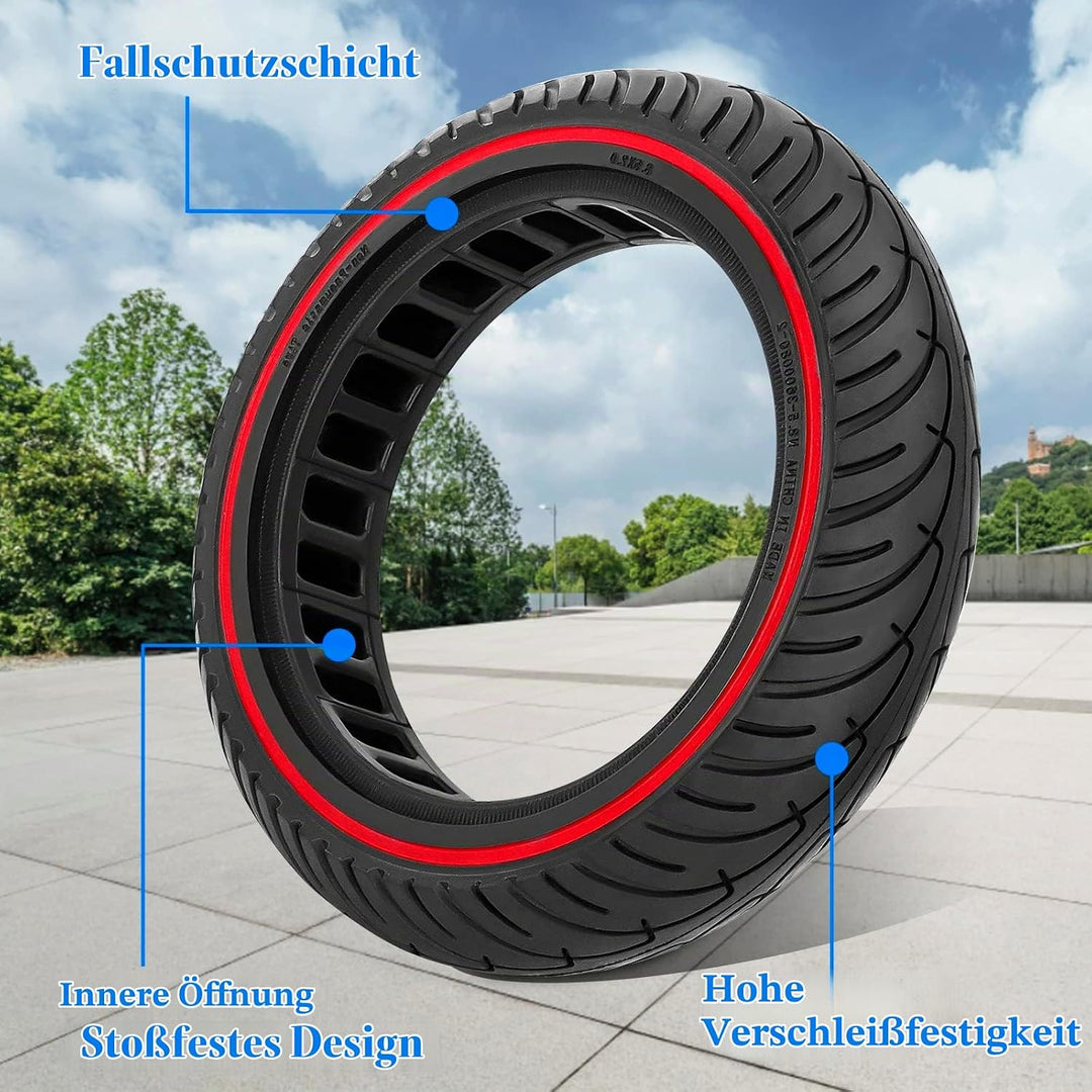Amitor 8,5 Zoll E Scooter Solid Reifen 2 Stück, 8 1/2 x2 Vollgummireifen, Pannensicher Explosionsges