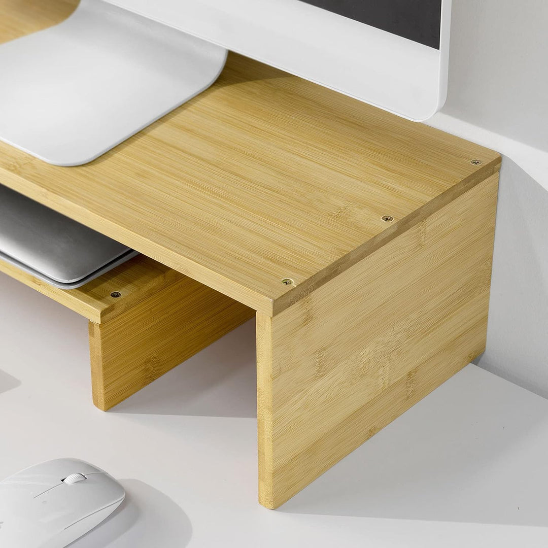 SoBuy BBF07-N Design Monitorerhöhung für 2 Monitore Monitorständer Bildschirmständer Notebookständer