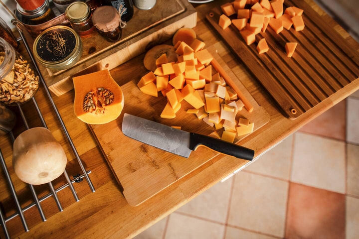 Fiskars Nakiri Gemüsemesser, Functional Form, Gesamtlänge: 28 cm, Japanischer Edelstahl/Kunststoff,