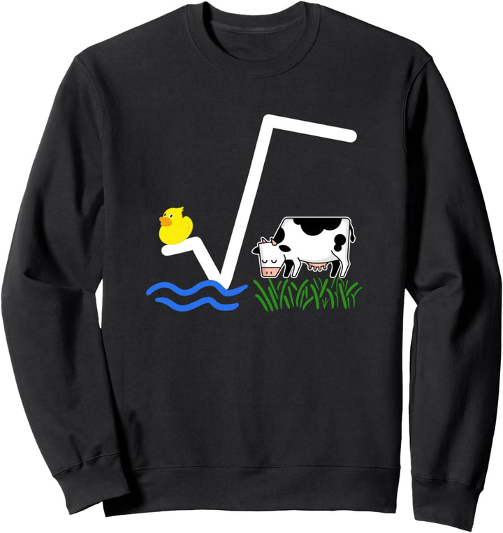 Mathematik Shirt N-te Wurzel Aus Q Ente Wurzel Kuh Witzig Sweatshirt