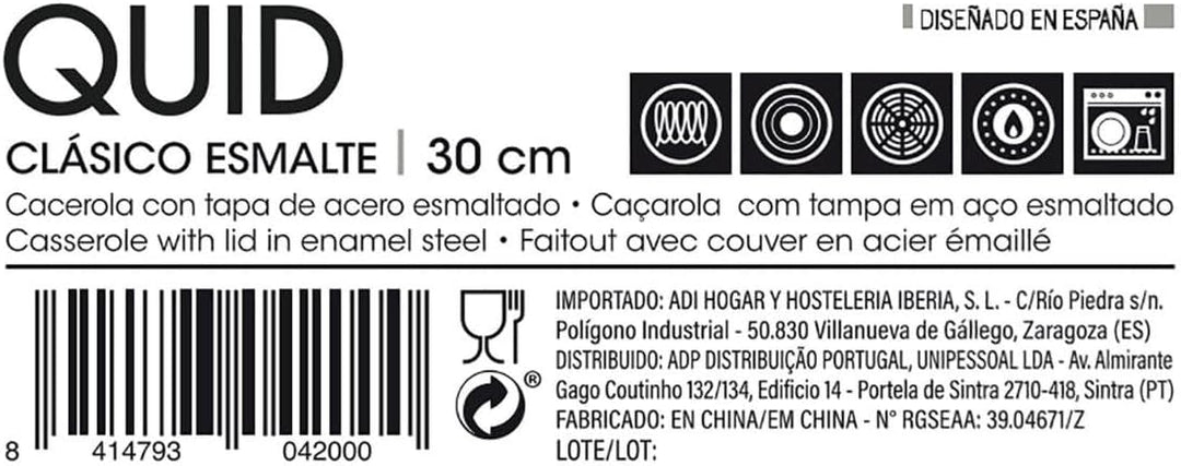 Quid Classic – Kochtopf mit Deckel 30 cm, 30 cm